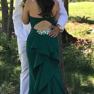 Forest green prom dress